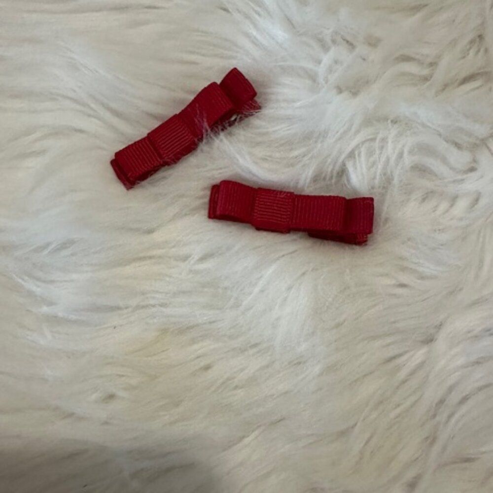 SET of 2" Dark Wine Tuxedo Bow   7784  Handmade NWT Boutique